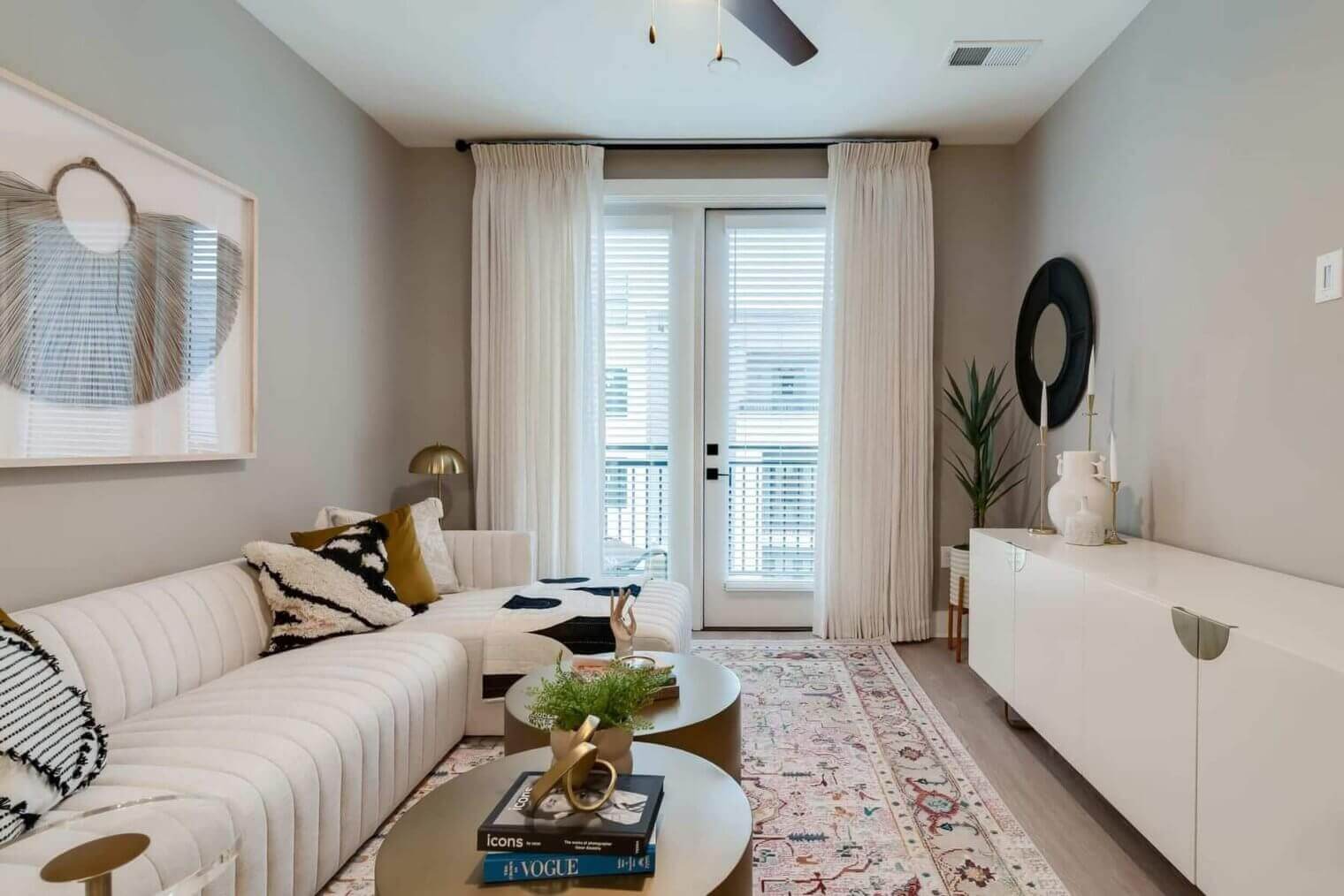 living area at margaux midtown nashville tn apartments